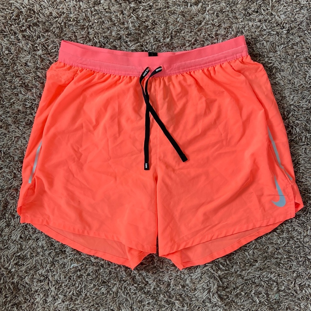 4” Nike Running Shorts Neon Orange/Pink - size M